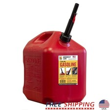 5 Gallon Gas Can Auto Shut Off Safety System Quick Flow Ergonomic Handle HDPE US