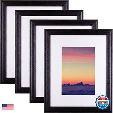 Craig Frames Wiltshire Black 12x18 w/Mat 16x22 No Mat Set of 4