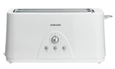 Cookworks Long Slot 4 Slice Toaster - White