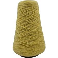 Vintage 1980s Yellow Wool Yarn Cone