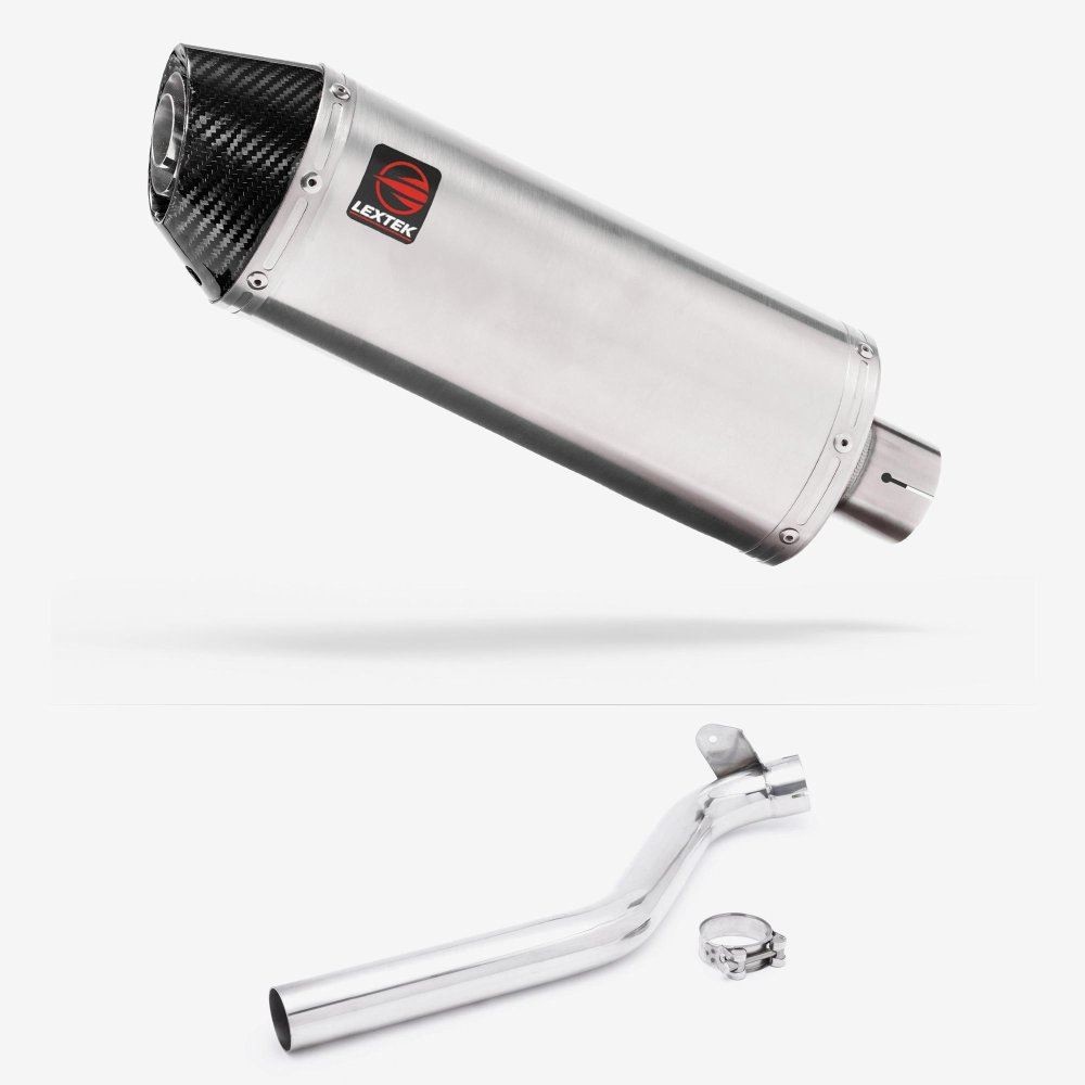 Lextek RP2 Oval Exhaust 300mm with Link Pipe for Triumph Tiger 1050 Sport 13-20
