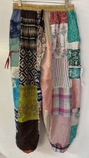 Hippie Patchwork Pants Handmade Harem Multi-Color One Size
