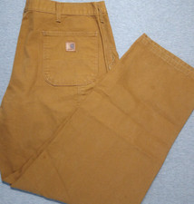 Carhartt Canvas Carpenter Work Pants Men Size 40x33 Brown Workwear