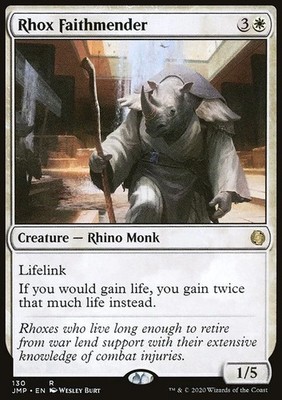 MTG Magic the Gathering Rhox Faithmender (130/496) Jumpstart NM pack fresh edh