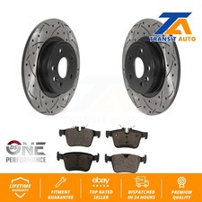 Rear Drill Slot Disc Brake Rotors Ceramic Pad Kit For Land Rover Discovery Sport