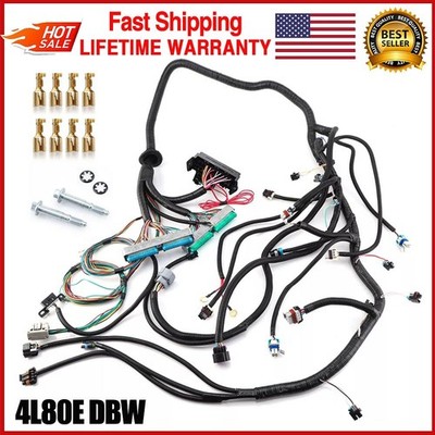 For 03-07 LS Vortec Stand alone Wire Harness 4L80E 4.8 5.3 6.0 Drive by wire DBW