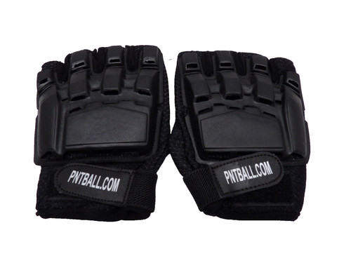 PNTBALL.COM Half Finger Paintball Gloves - Hard Shell - BK - XL - Used Once