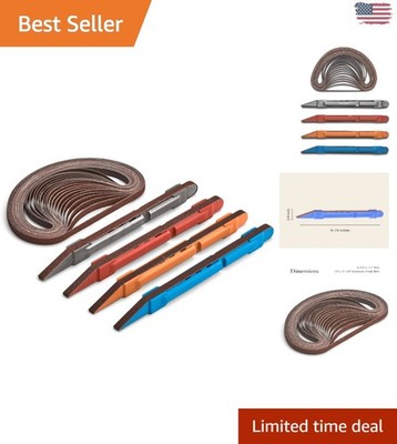 Coarse Grit Sanding Kit - 24-Piece Aluminum Oxide Set for Woodworking & Modeling