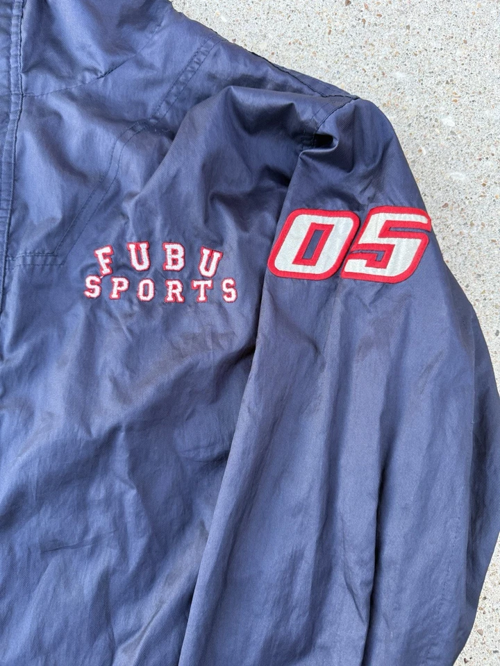 VTG Navy Blue Fubu Windbreaker Size L - Image 2 of 4