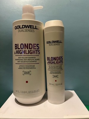 Goldwell Dualsenses Blondes & Highlights Anti Yellow Shampoo & Conditioner Duo