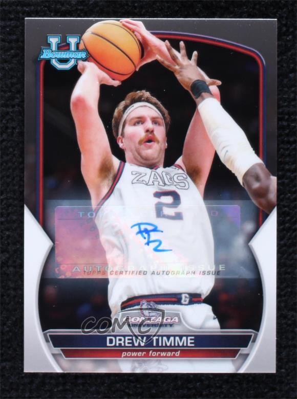 2022-23 Bowman U Chrome Chrome Prospect Auto Drew Timme #61 Auto 0ej7