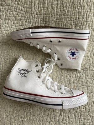 Converse Saturday Night Live Sneakers Women 7.5 Mens 5.5 White SNL All Star Hi