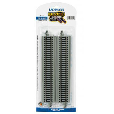 Bachmann EZ-Track ~ 9'' Straight Track ~ HO Scale ~  4 Pieces ~ 44511