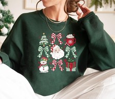 Retro Christmas Party Santa Sweatshirt Holiday Festive