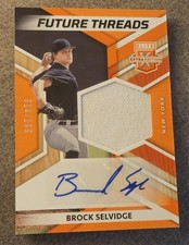 2022 Elite Extra Edition Brock Selvidge Future Threads Patch Auto /199 Yankees 