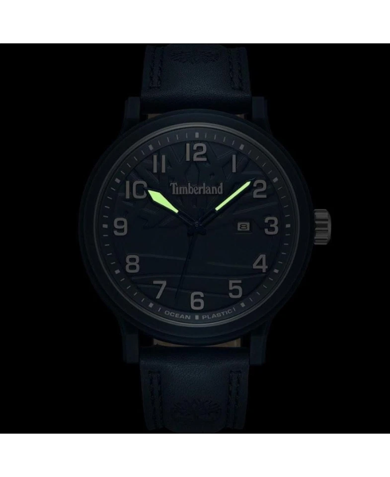 TIMBERLAND Hombres Analógico Cuarzo Informal Reloj Clásico Vestido Esfera Azul Impermeable Rou Foto 2 de 4