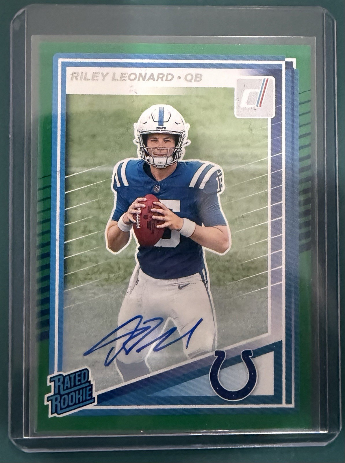 2025 Panini Donruss - Rated Rookie Riley Leonard #341 Green Autographs (AU, RC)