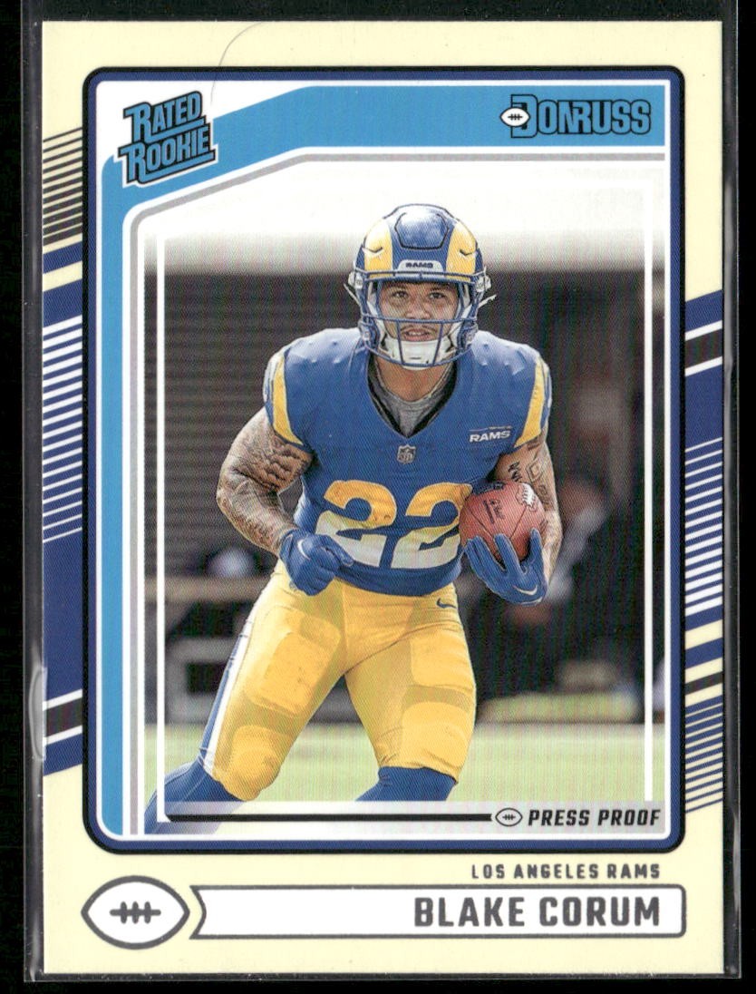 2024 Donruss #322 Blake Corum Press Proof Yellow