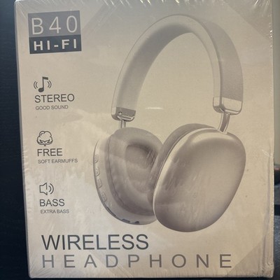 B40 Wireless Stereo Headphones Black Extra Bass Bluetooth New