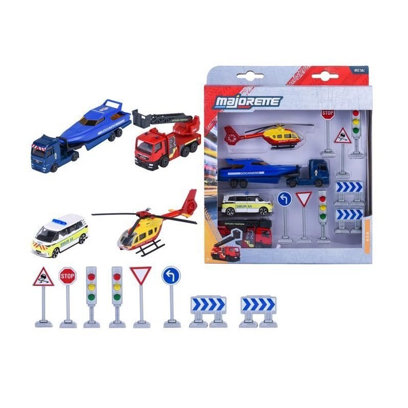 Majorette Premium Playset Secours caserne de pompiers miniature pour enfant dès 3 ans