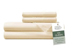 Hotel Sheets Direct 100% Bamboo Sheets - Queen Sheet Pillowcase Set  Yellow Soft