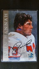 1998 JOHN HANNAH AUTOGRAPHED /2500 NFL FOOTBALL HALL OF FAME SIGNATURE SERIES