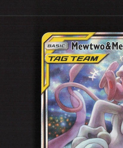 Mewtwo & Mew GX SM191 Sol y Luna Arte Completo Estrella Negra Promo Holo Tarjeta Pokémon LP - Imagen 3 de 10