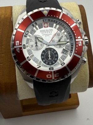 Swiss Military Hanowa Sealander Chronograph 10904J | Red Bezel