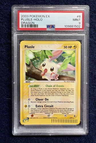 2003 Pokemon EX Dragon PLUSLE Holo #8 PSA 9 MINT ~ SUPER RARE~