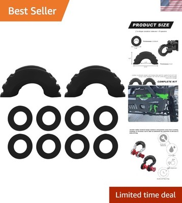 D Ring , Rubber Shackle Isolators with Washers Fits Standard 3/4'' Shackles, S...