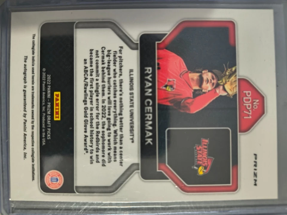 2022 - Ryan Cermak #PDP71 Silver Prizm Autographs (AU, RC) - Image 2 of 2