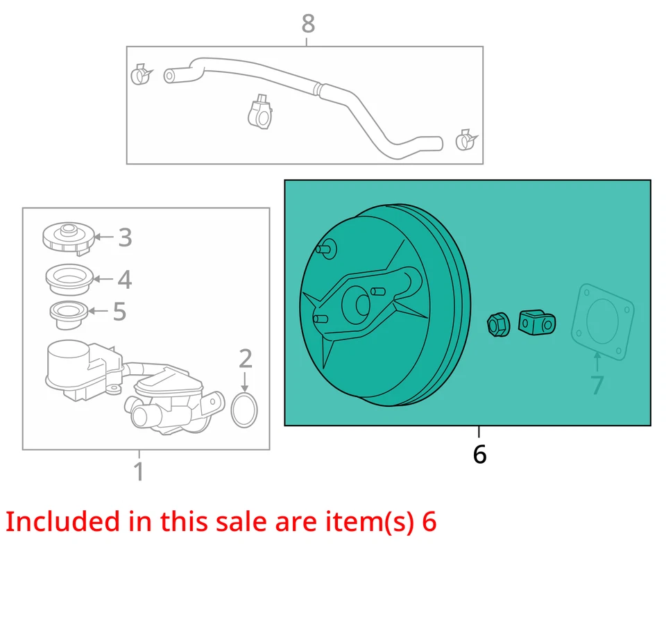 Power Brake Booster Fits 13-15 ILX 5213336 Foto 3 de 4