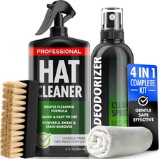 4-In-1 Professional Hat Cleaning Kit - Removes Dirt and Stains, Gentle Hat Clean