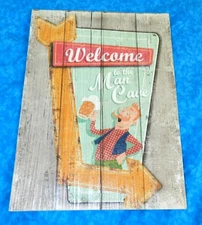 Wooden Man Cave Wall Decoration "Welcome to the Man Cave"