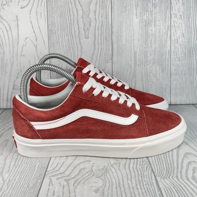 Vans Off The Wall Old School Skater Sneakers Maroon Suede Mens Sz 5.5 Womens 7