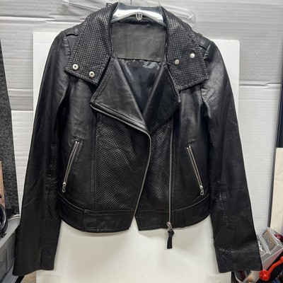 Mackage Aritzia Women's Lamb Leather Jacket Size M Black