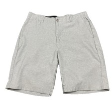 Pebble Beach Golf Shorts Mens Sz 34 Dry Luxe Performance Flat Front Gray Preppy