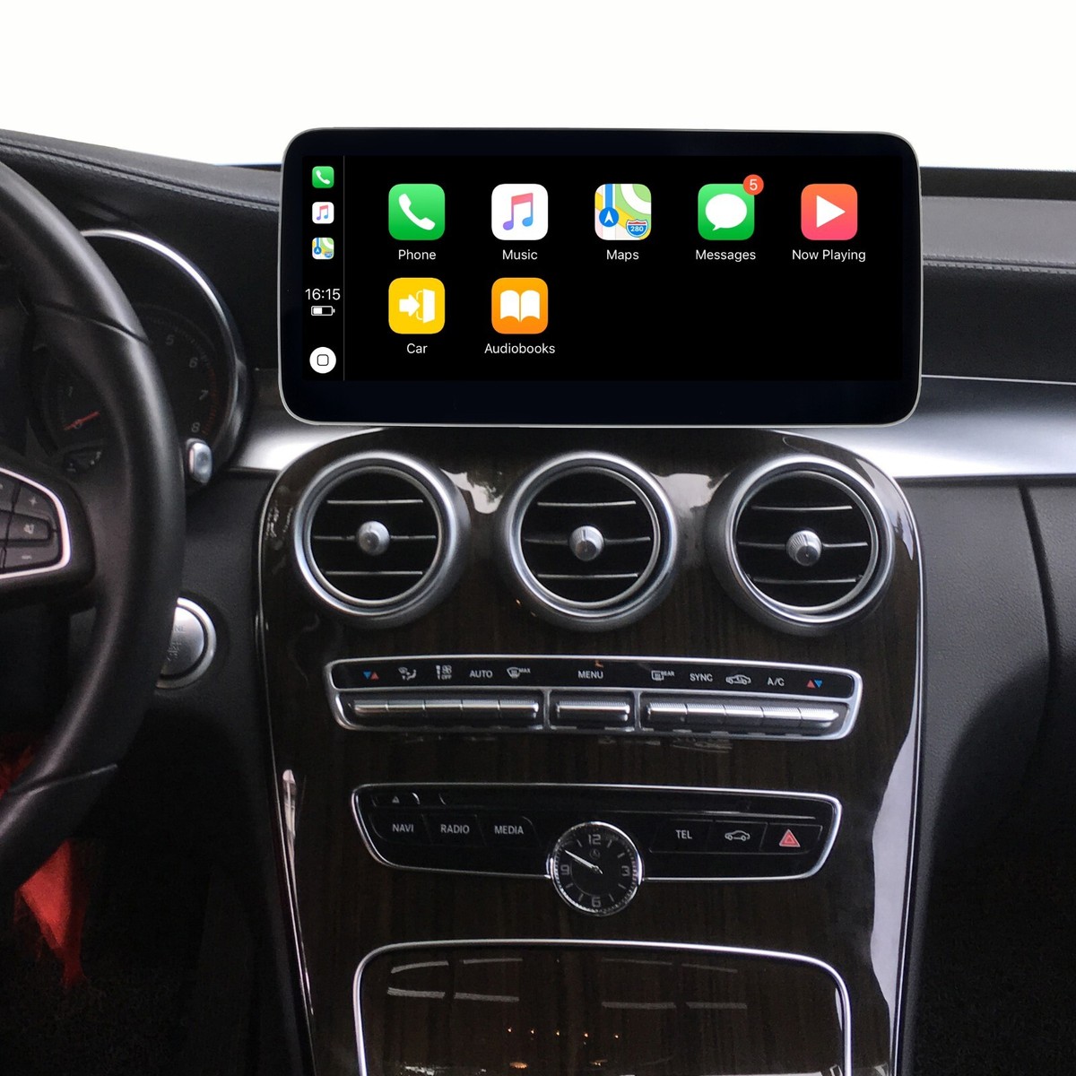 10.25''Car GPS Android 14 CarPlay For Mercedes C/GLC Class W205