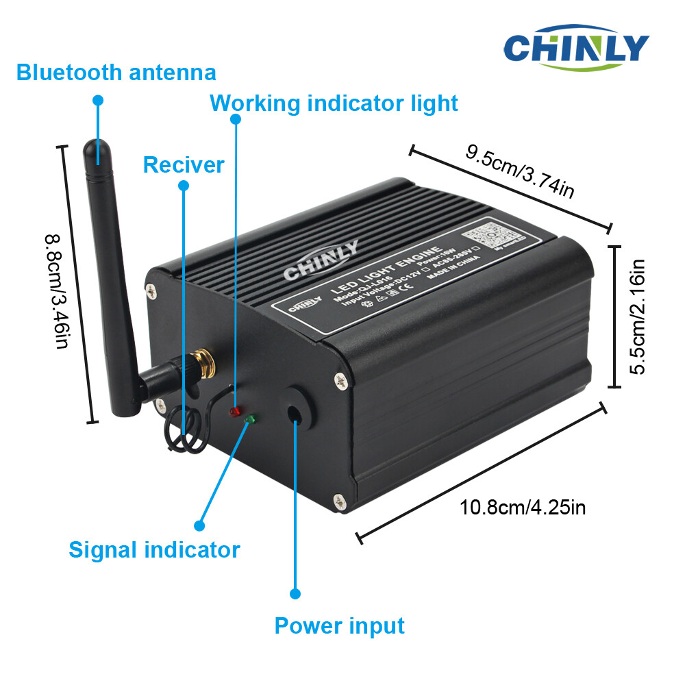 16W RGBW Fiber Optic Light Bluetooth APP Control Star Ceiling Cable ...