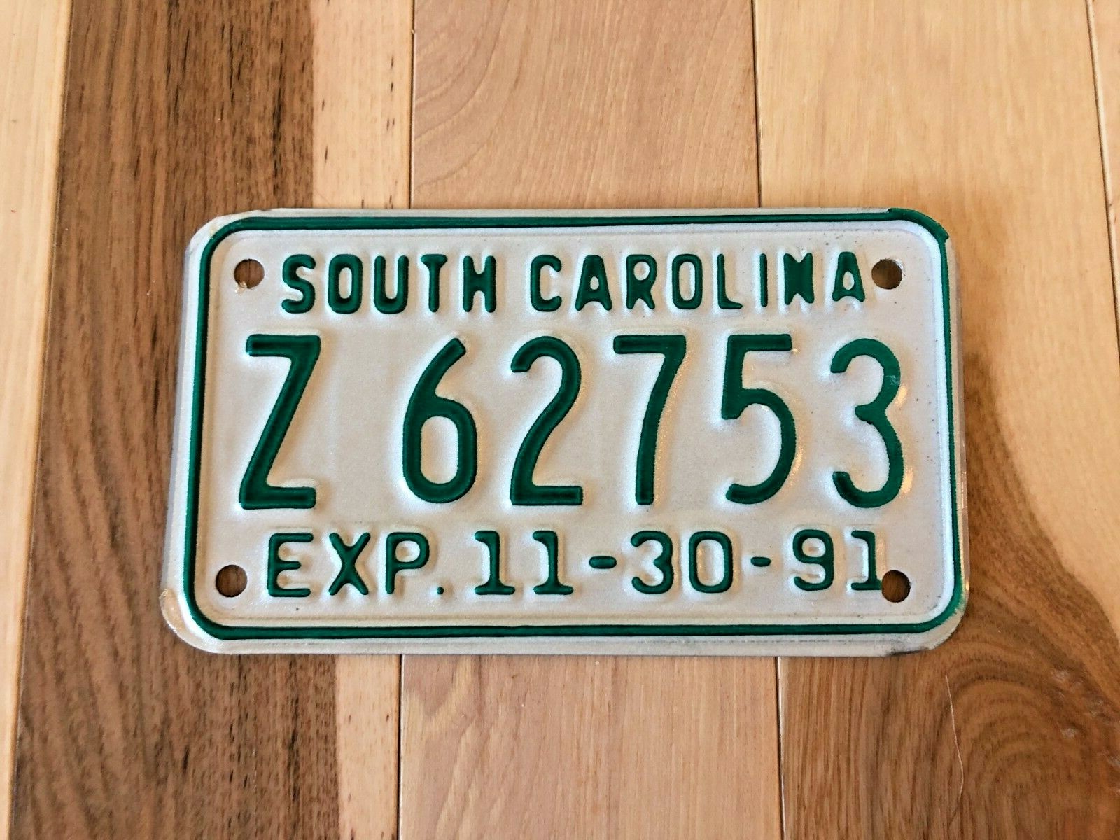 1991 South Carolina Motorcycle License Plate eBay