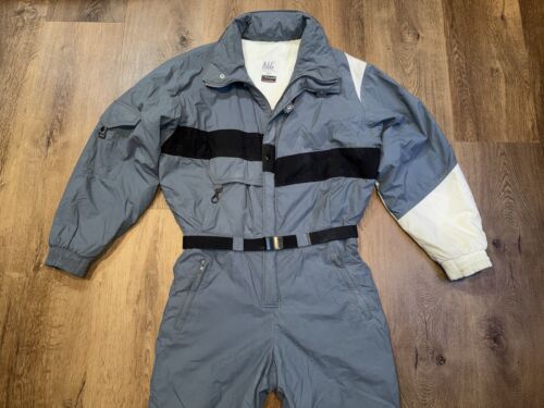 Vtg 1980s Ski Suit Mens One Piece Snowsuit Nils Jumpsuit Gore Tex Snow Bib Large - Picture 4 of 22