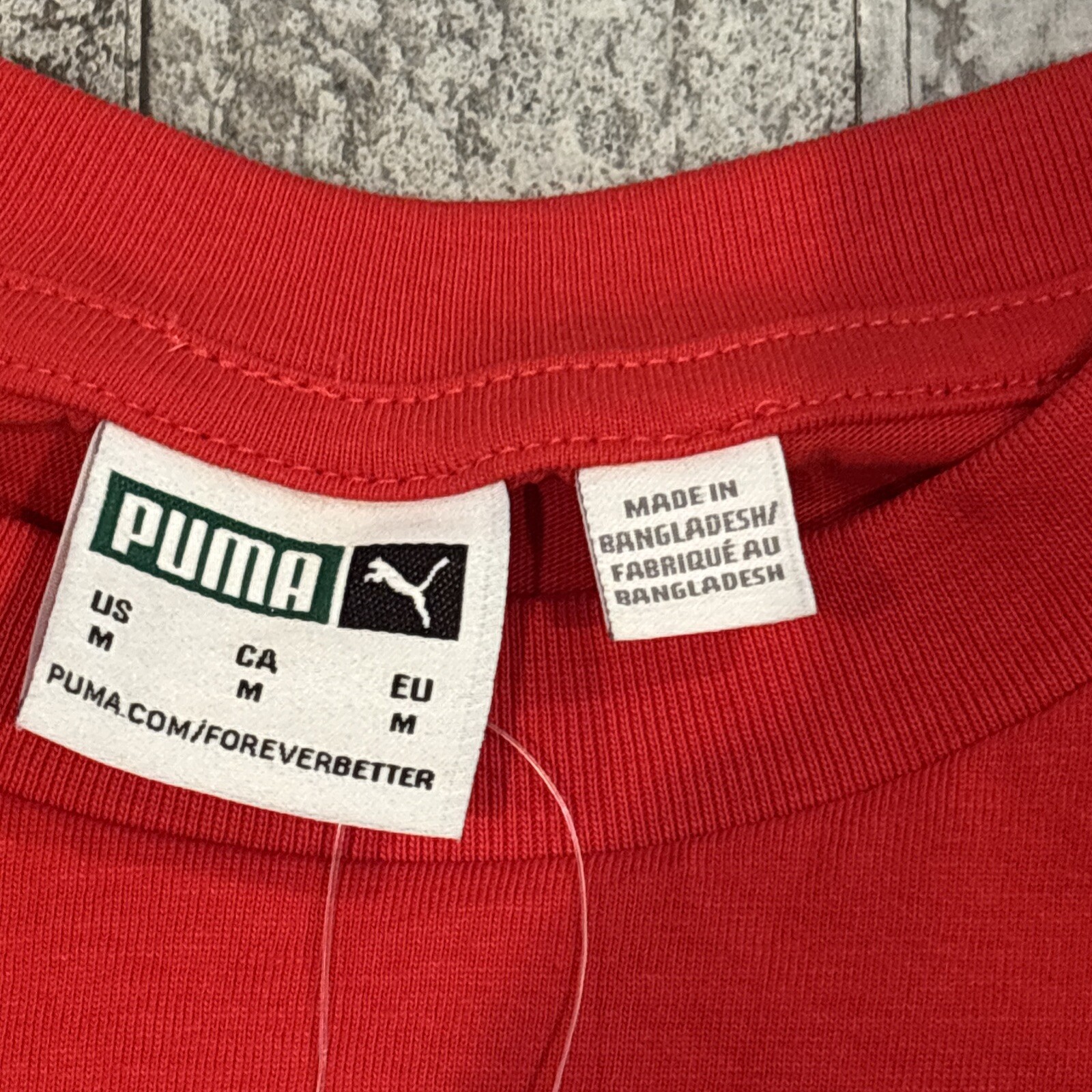 MENS PUMA BLOCKS T SHIRT SZ MEDIUM 622509 111 RED SOLD OUT RARE image 3