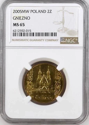  Poland 2 Zlote 2005 MW NGC MS 65 UNC Medieval City of Gniezno 