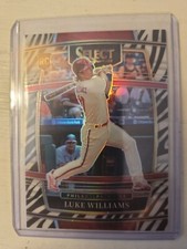 2022 Panini Select Baseball LUKE WILLIAMS SSP rookie Zebra-Phillies