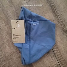 Nike Women's Blue Solid Dri Fit Studio Headband Headwrap OSFM