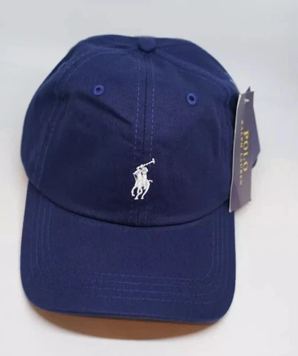 Blue Polo Baseball Cap White Logo Adjustable Unisex Sports Hat Cotton New Summer
