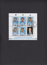 Corea Hoja Pequeña Mi.Nr.3327-32 "Campeonato Italiano de Fútbol" Estampada