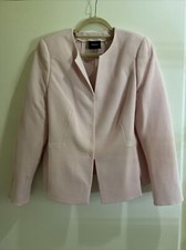 Akris Blazer Womens 14 Light Pink Wool Jacket