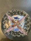 Vintage Art Glass Clear Paperweight With Flowers and Controlled Bubbles — photo 6