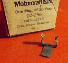 NOS 1949-1970 Ford Mercury / 6 cyl engine distributor rotor retainer / 0BA-12213
